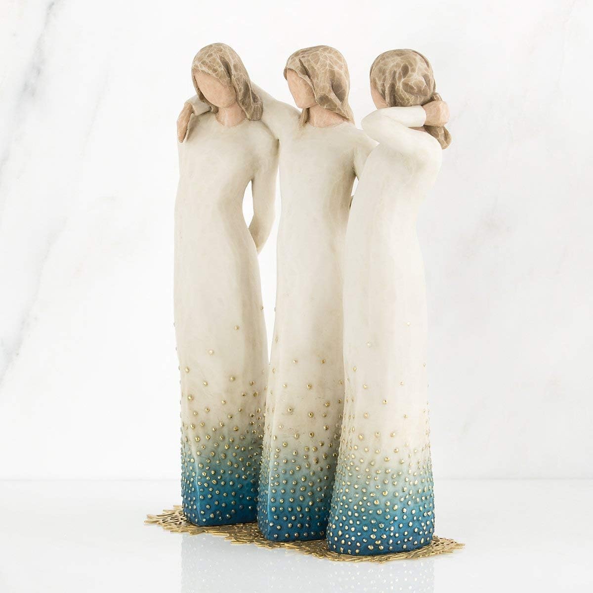Willow Tree by My Side, from Each Other, Over The Years, we Gather Strength, Through Laughter and tears, Celebrates Friendships Among Women, Best Friends, Sisters, Sculpted Hand-Painted Figure