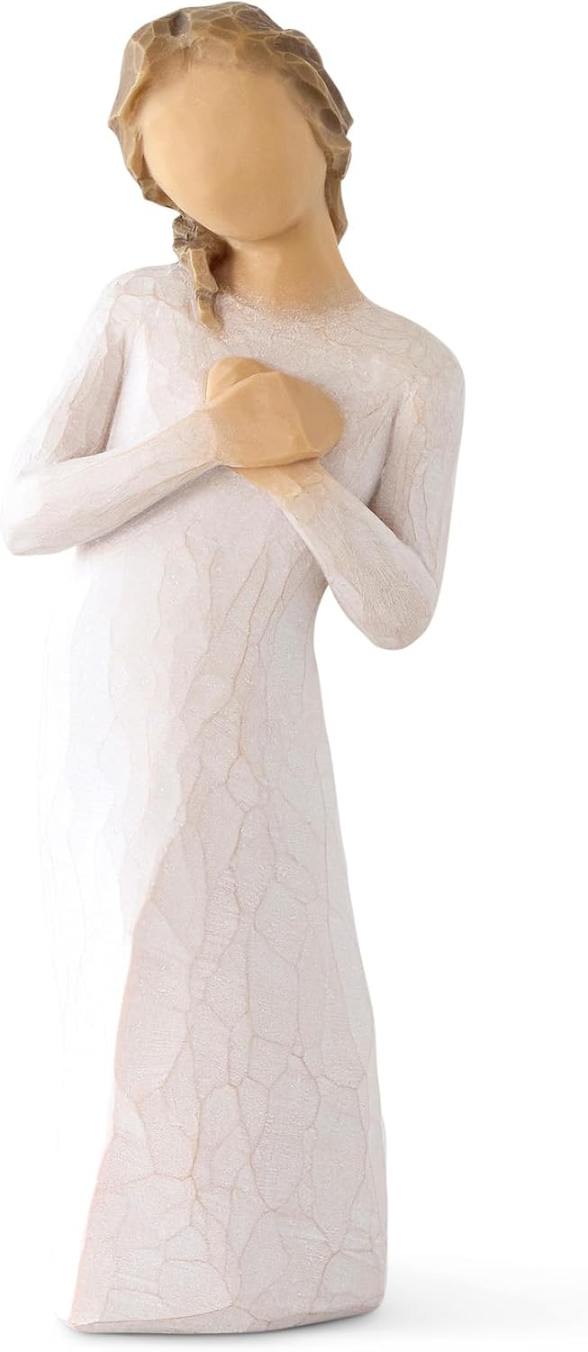 Willow Tree Here for You, “Know That You are Loved”, an Empathetic Gesture, Encouragement, Bereavement, Remembrance, A Gift of Support and Quiet Understanding, Sculpted Hand-Painted Figure
