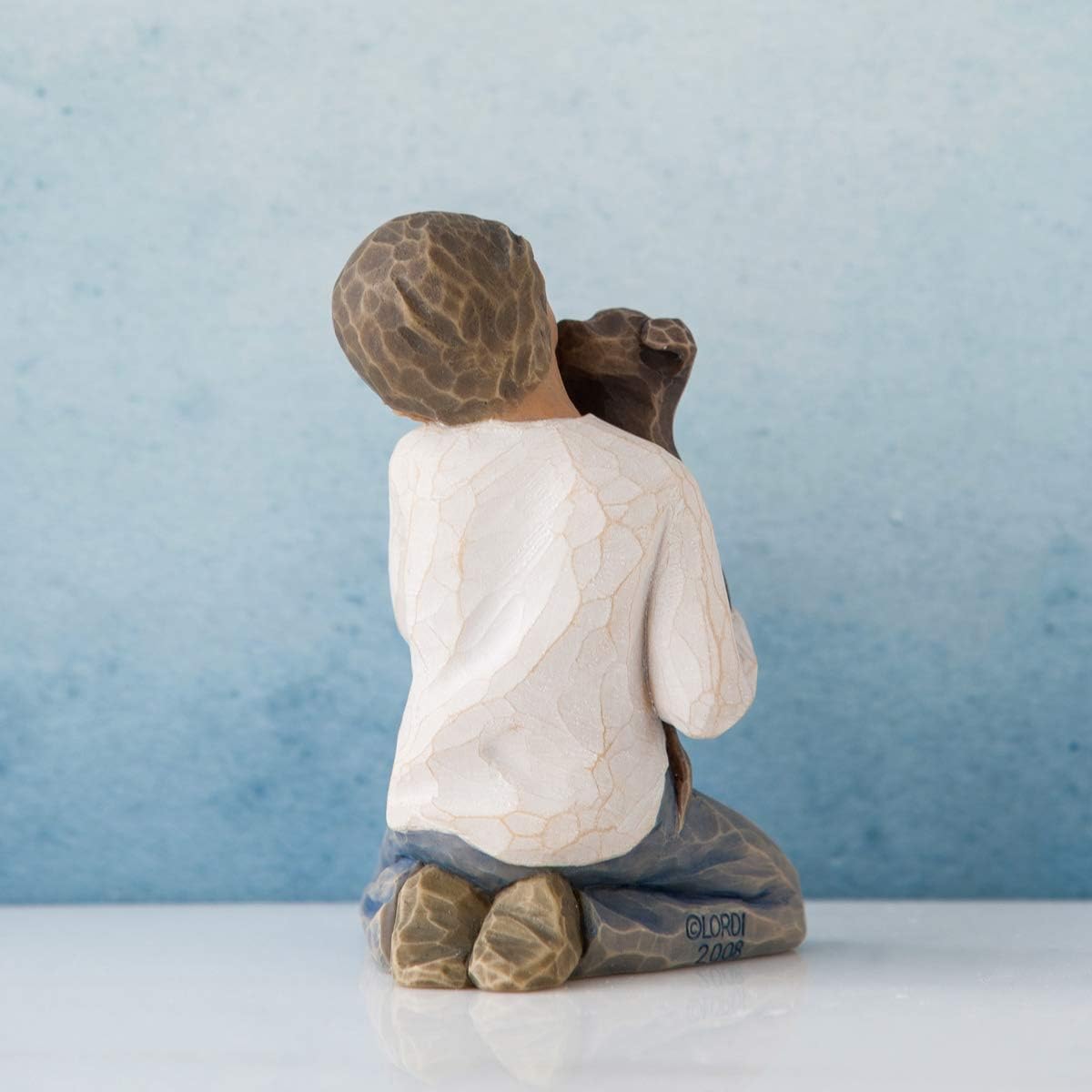 Willow Tree Kindness (boy, Darker Skin Tone & Hair Color), Sculpted Hand-Painted Figure