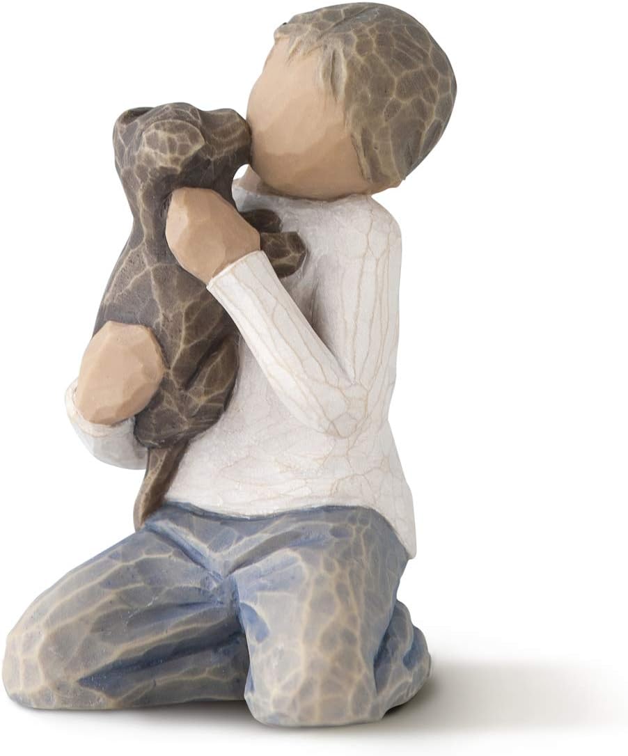 Willow Tree Kindness (boy, Darker Skin Tone & Hair Color), Sculpted Hand-Painted Figure