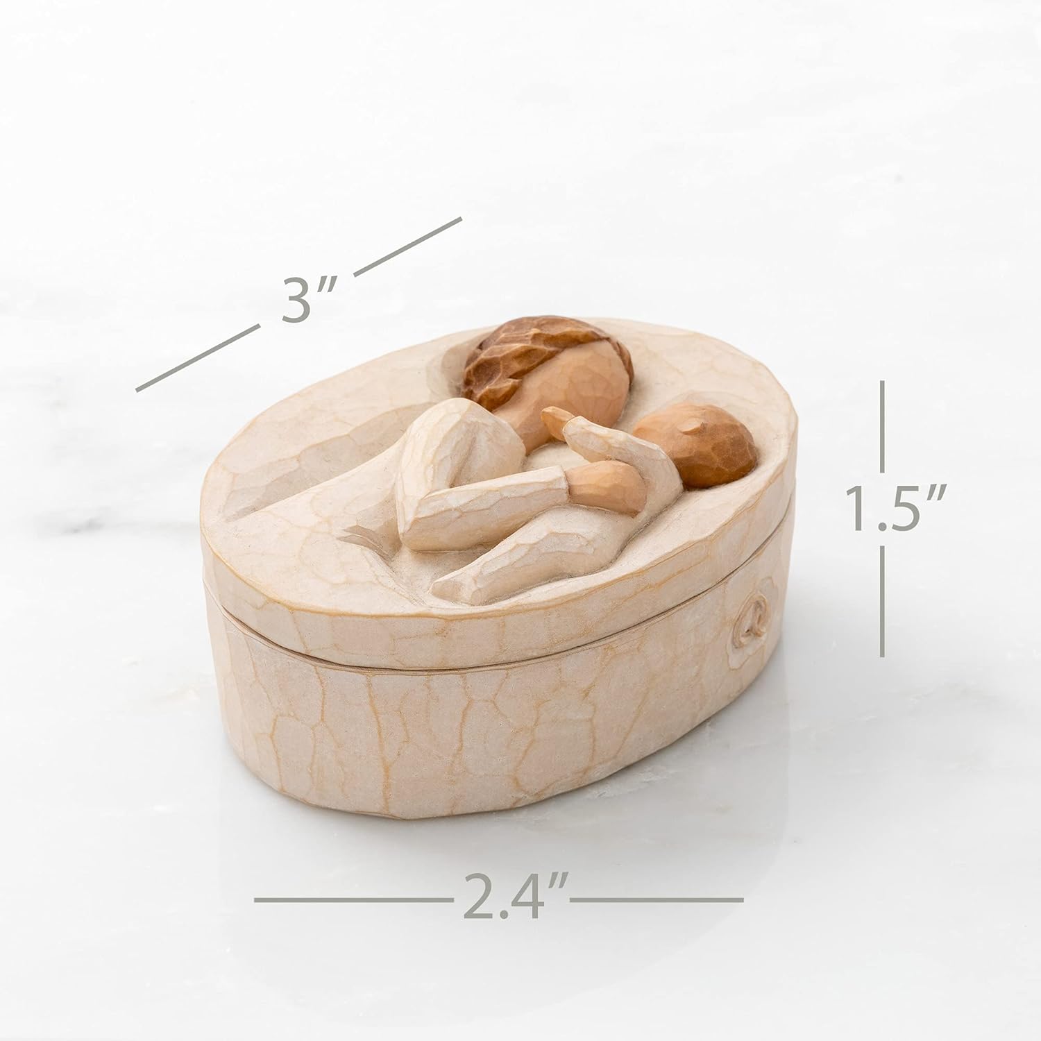 Willow Tree Grandmother, Love that Transcends the Years, Box for Jewelry and Treasures, Reminder of Those you Love who Call you Grandma, Sculpted Hand-Painted Keepsake Box