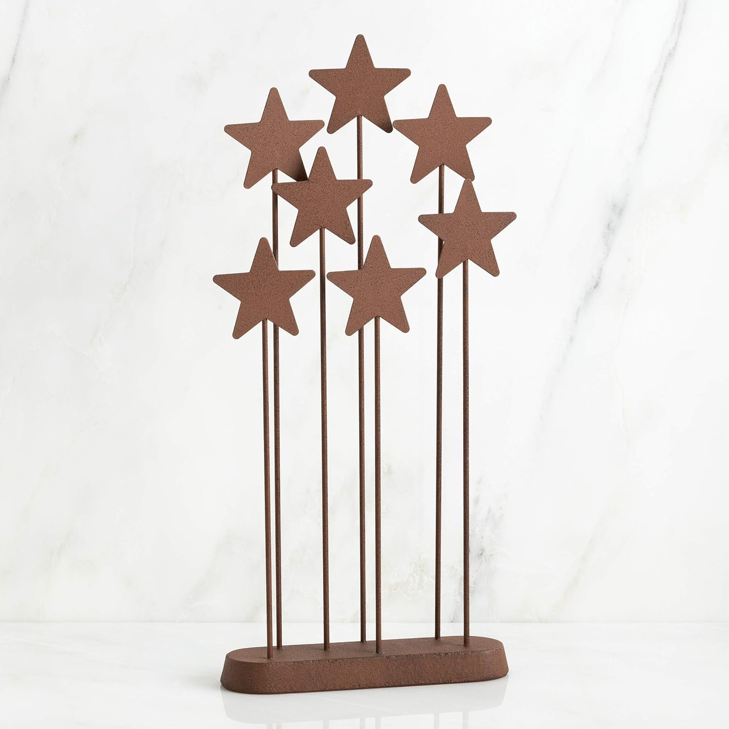 Willow Tree Metal Star Backdrop, Designed for Classic Nativity Collection, Stand Rustic Metal Stars Behind Holy Family or Next to Creche, Hand-Painted Accessory